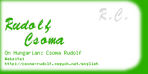 rudolf csoma business card